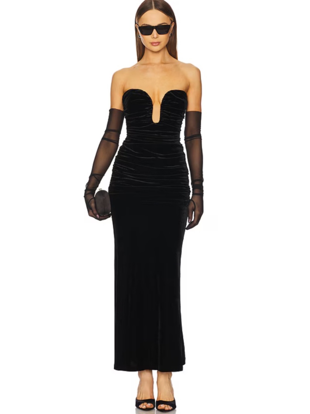 NWT BARDOT ELVIRA VELVET MAXI DRESS GOWN